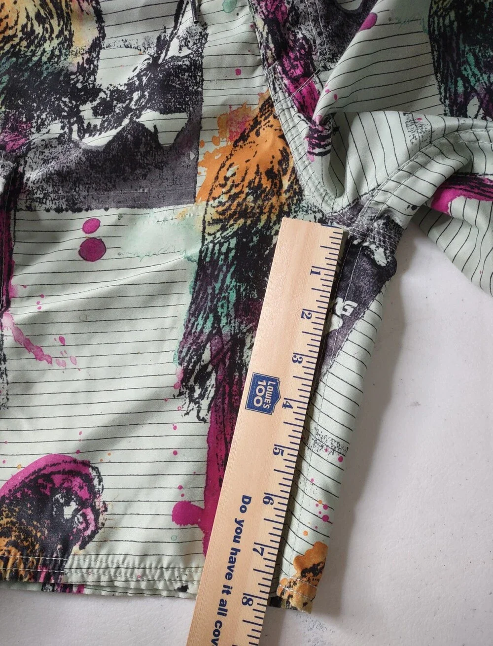 Analog Boardshorts Men 30 Multicolor Pink Skulls Parrot Motif Swim Surf Trunks